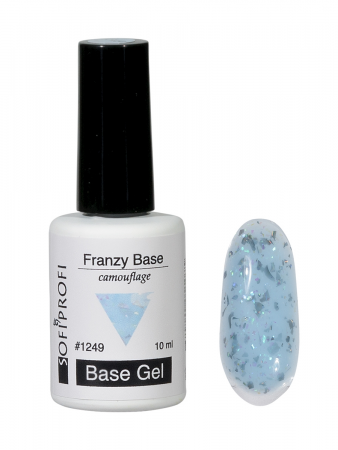 База камуфлирующая с хлопьями для ногтей Тон 1249 Sofiprofi Frenzy Base, 10 мл